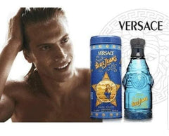 Versace Blue Jeans for Men packaging box demonstrates premium branding and gift-ready presentation