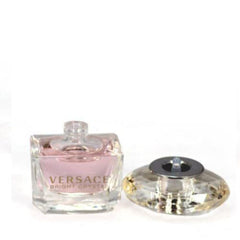 Versace Bright Crystal mini EDT bottle, compact travel-friendly fragrance for purse or trip.