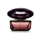 Versace Crystal Noir bottle front view, a sleek evening fragrance for elegant occasions.