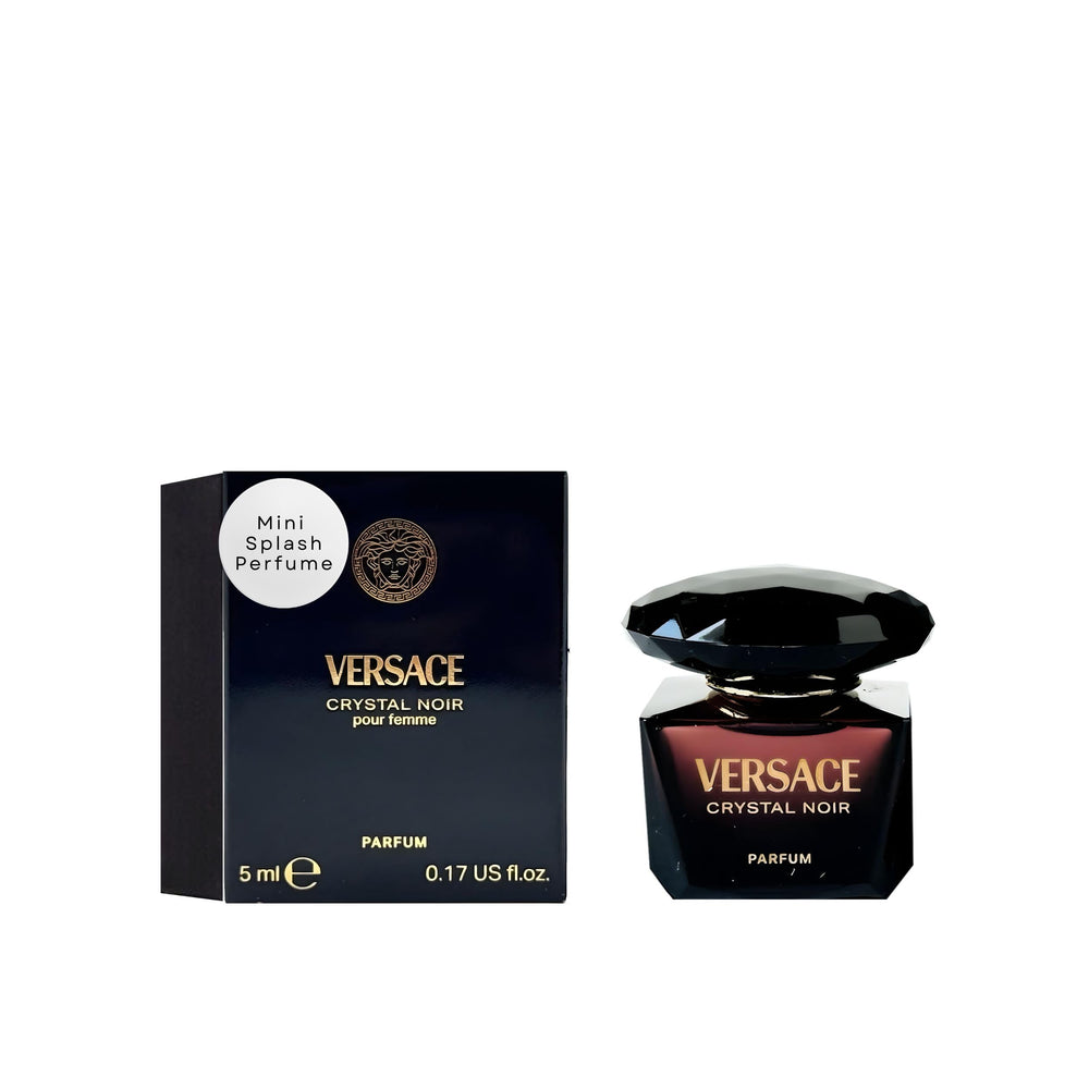 Versace Crystal Noir mini splash purse view shows portable luxury for on-the-go