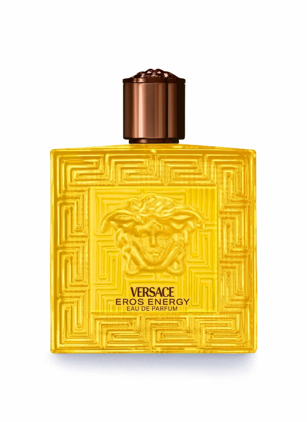 Versace Eros Energy bottle front highlighting bold masculine scent for daily confidence.