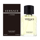 Versace L'Homme bottle front view highlights citrus-woody scent for daily wear.