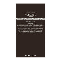 Versace L'Homme EDT packaging image demonstrates gift-ready presentation and classic styling.
