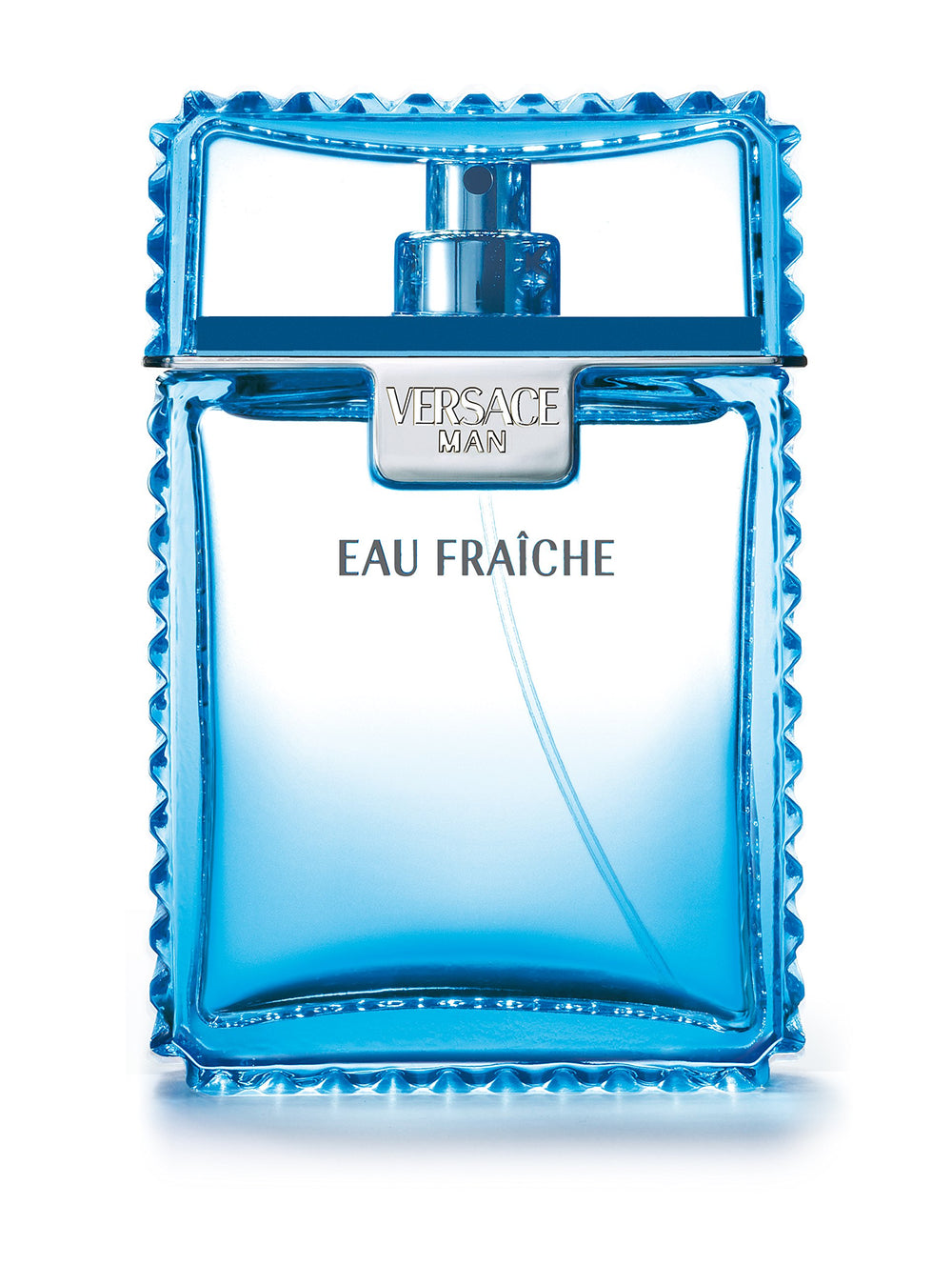 Versace Man Eau Fraiche bottle close-up for a sophisticated daytime scent