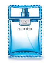 Versace Man Eau Fraiche bottle close-up for a sophisticated daytime scent