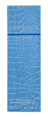 Versace Man Eau Fraiche scent swirl highlights cedar-amber notes during cleansing.