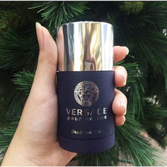 Versace Pour Homme deodorant stick application provides targeted, smooth glide.