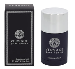 Versace Pour Homme deodorant stick packaging signals luxury daily freshness.