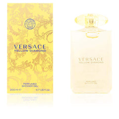 Versace Yellow Diamond shower gel bottle front with energizing fragrance for mornings