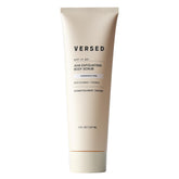 Versed Buff It Out exfoliating scrub jar shows creamy texture for smoothing skin