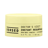Versed Doctor's Visit Mask bottle-application demonstrates quick exfoliation for a refreshed look.