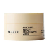 Versed Doctor's Visit mask jar close-up showing creamy exfoliant for brighter skin.