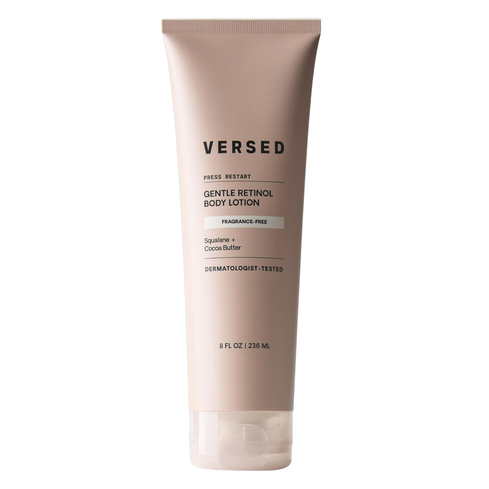Versed Press Restart Retinol Body Lotion bottle pump enables easy, even coverage.