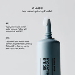 Versed Water Rush Eye Gel application dot demonstrates gentle eye-area treatment.