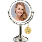 VESAUR 11.8-inch mirror provides full-face view for precise makeup application.