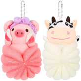 Vesici kids loofah pig-style for gentle bath time and playful learning