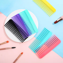 Vesici wide-tooth comb no-handle 6.1in compact travel-friendly design