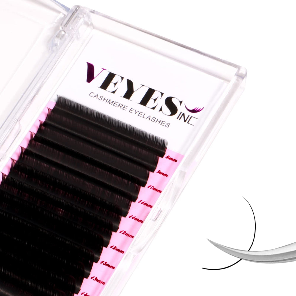 VEYES INC cashmere volume lash tray with 0.05 thickness and C curl for salon fans