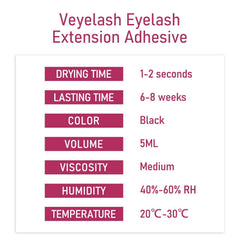 VEYES INC lash glue strong adhesion eight weeks holds extensions.