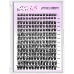 VEYESBEAUTY five-second clusters enable quick, newbie-friendly lash applications