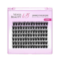 VEYESBEAUTY Lash Clusters 12mm wispy focus offers natural-length option for daily wear