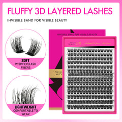 VEYESBEAUTY lash clusters newbie five-second enable quick, easy lash fills.