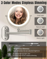 VFD extendable arm and 360 rotation for flexible viewing angles