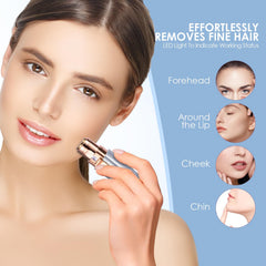 VG VOGCREST Eyebrow & Facial Trimmer with built-in LED light in use for precise illuminated grooming.