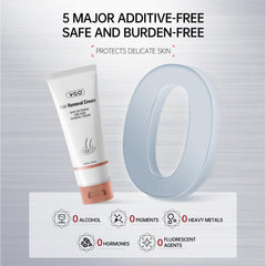 VGO soothing plant extracts closeup emphasizes skin-calming ingredients for irritation-free use.