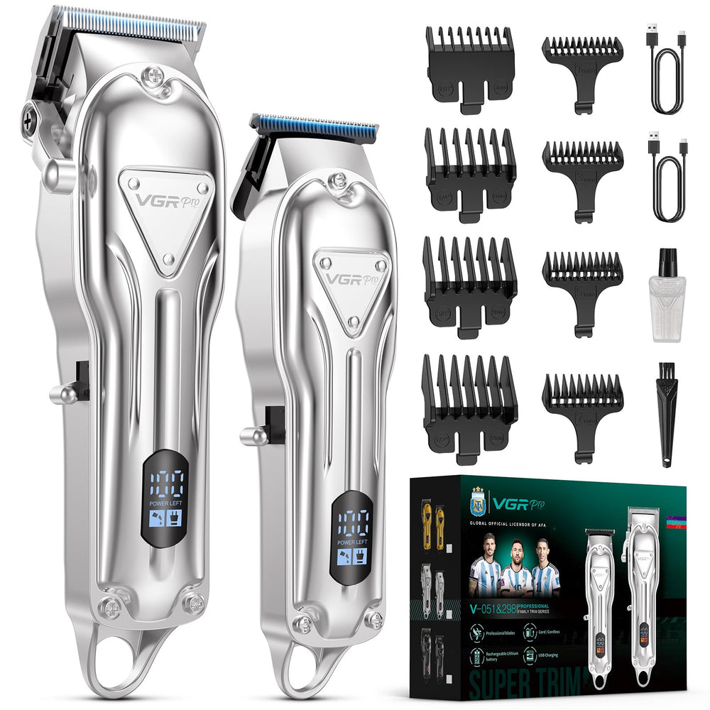 VGRPRO electric hair clippers usage for precise home grooming.