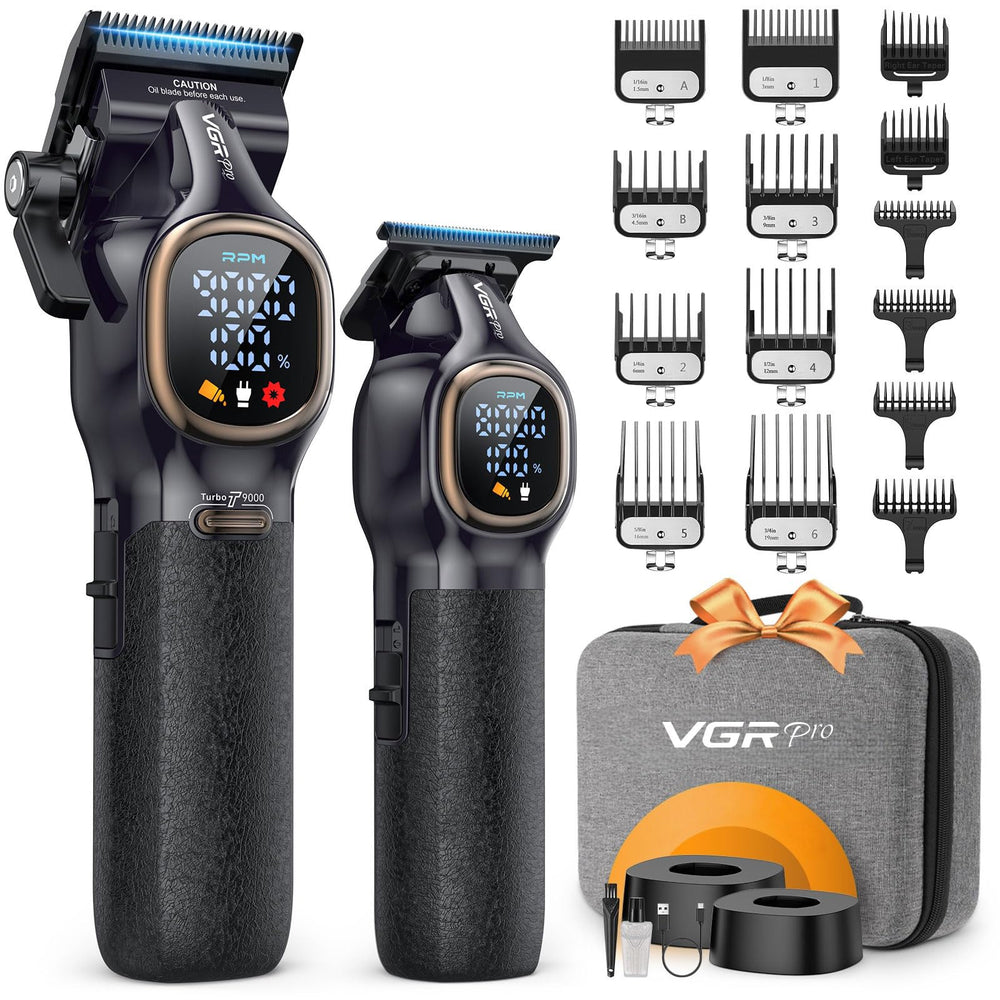 VGRPRO professional hair clippers blades closeup for precise, smooth cuts.