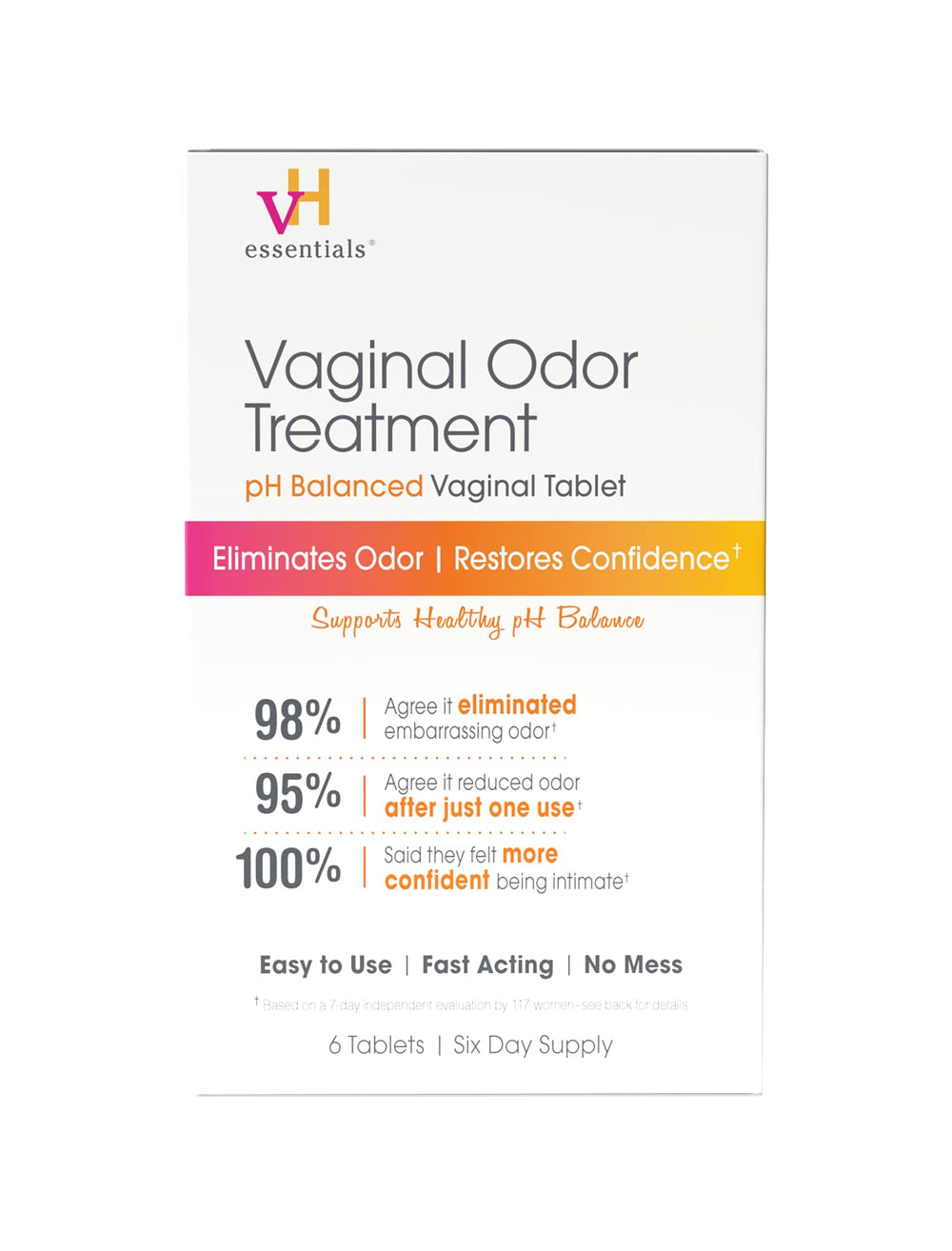 vH essentials odor-treatment-box shows comprehensive vaginal care packaging for daily use