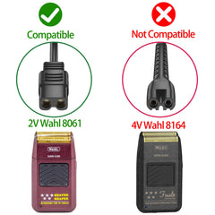 vhbw Wahl charger cord compatibility guide displaying broad model support for Wahl tools.