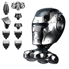 Viatia 7D electric shaver close-up for precise bald-head shaving