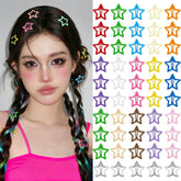 VIBILIA star hair clip closeup shows durable metal and colorful shine for daily wear