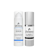 Vibriance Dynamic Duo day serum application shows brightening hydration for daytime routine