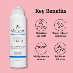 Vibriance Retinol Serum night routine shot suggests effortless evening care.