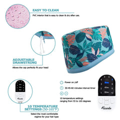 VICARKO Hair Steamer zipper drawstring demonstrates custom fit for most head sizes