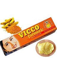 Vicco Turmeric Skin Cream packaging closeup highlights the 2-pack value.