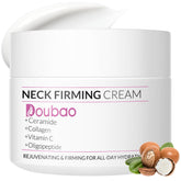 VicGFHS neck firming cream tube close-up highlighting hydrating formula for neck