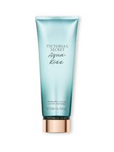 Victoria's Secret Aqua Kiss lotion bottle showcases fresh fragrance for daily wear