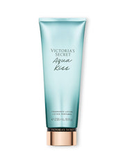 Victoria's Secret Aqua Kiss lotion bottle showcases fresh fragrance for daily wear