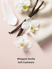 Bare Vanilla Shimmer lotion closeup swatch reveals creamy texture and shimmer