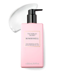 Victoria's Secret Bombshell lotion bottle ready for daily layering