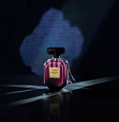 Victoria's Secret Bombshell Oud spice notes closeup highlights floral warmth for date nights.