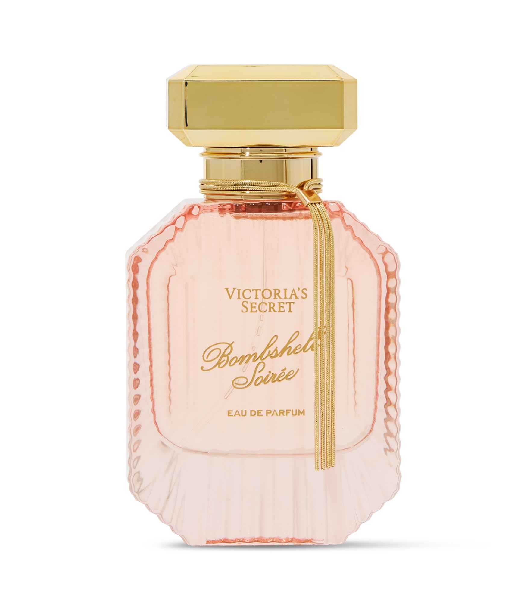 Victoria's Secret Bombshell Soiree bottle front view for holiday gifting and festive confidence.