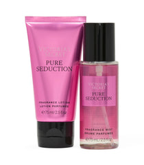 Victoria's Secret duo gift-set box showcases compact fragrance and lotion.