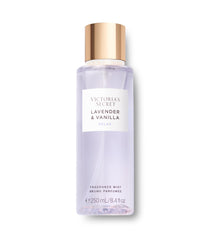 Victoria's Secret Lavender & Vanilla mist bottle close-up for daily refresh