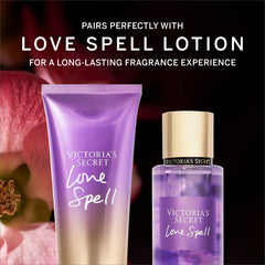 Victoria's Secret Love Spell lotion tube delivers a lightweight hydrating feel.