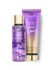 Victoria's Secret Love Spell mist bottle for everyday fruity floral fragrance.